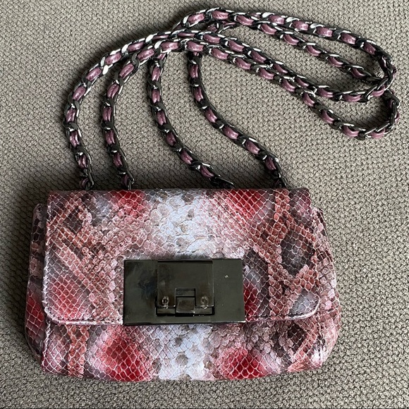 Stuart Weitzman Handbags - Stuart Weitzman Mini Python chain bag